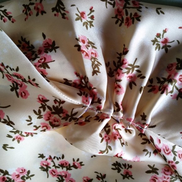 PRINTED SATIN SHIRT VANILLA - Picture 7 of 8